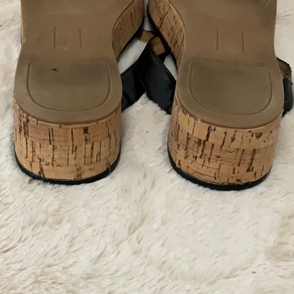 Nine West Women’s Cork Sandals Black Size 8 - Picture 10 of 11